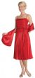 Electric Pleated Short Prom Dress in Red color