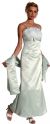 Main image of Satin and Lace Empire Cut  Long Formal Prom Dress