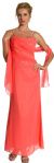 Main image of Silver Glittered Chiffon Formal Prom Dress