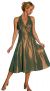 Main image of Halter Neck Taffeta Tea Length Party Dress