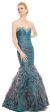 Main image of Two Tone Mermaid Style Shirred Strapless Prom Dress 