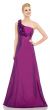 Main image of Single Shoulder Taffeta Full Length Formal Evening Gown