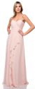 Main image of Pleated Bust Wrap Skirt Long Bridesmaid Dress 