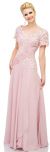 Main image of V-Neck Short Sleeves Long Formal Mother of the Bride Dress