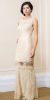 Main image of Stylish Floral Mesh Lace Accent Long Prom Pageant Dress