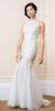 Main image of Romantic Floral Beaded Lace Long Prom Dress with Mesh Skirt