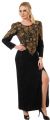 Main image of Paisley & Floral Bodice Full Sleeves Long Beaded Gown