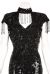 Short Fully Beaded Cocktail Dress in close-up