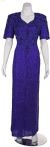 Main image of Full Length Floral Print Sequin Beaded Formal Dress