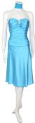 Main image of Strapless Bust Gathered Front Pleged Cockail Dress