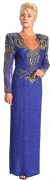 Main image of Keyholed Back Full Sleeve Long Gown