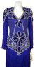 Floral Beaded Mother of the Bride Dress in close up