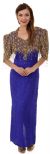 Main image of Vintage Look V-Neck Half Sleeves Formal Evening Dress