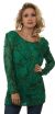 Main image of Round Neck Floral Sequined Pattern Blouse