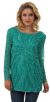 Main image of Round Neck Artistic Sequins Pattern Long Blouse