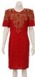 Main image of Tea Length Sequin Formal Dress