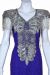 Elegant Hand Beaded Formal Gown in closeup