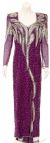 Main image of Full Length Sequined Dress with Sleeves