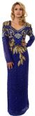 Main image of V-Neck Full Sleeves Sequined Formal Evening Gown