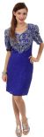 Main image of Knee Length V-Neck Formal Cocktail Beaded Dress