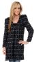 Main image of V-neck Checkered Sequin Beaded Jacket
