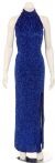 Main image of Halter Neck Full Length Sequined Dress