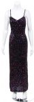 Main image of Spaghetti Straps Sequined Long Cocktail Dress 