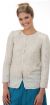 Round Shaped Beaded Design Jacket in Ivory