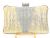 Crocheted Satin Metal Frame Evening Bag in Gold in alternative picture