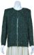 Round Neck Full Sleeves Beaded Jacket in Hunter Green