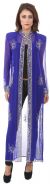 Main image of High Collar Full Sleeves Long Sheer Beaded Jacket