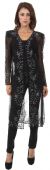 Main image of Collared Full Sleeves Sheer Short Jacket with Beading