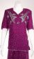 Short Sleeve Two Piece Sequin Dress in closeup
