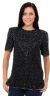 Fully Beaded Pullover Blouse in Black/Multi