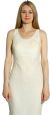 Broad Strapped Cascading Beads Formal Evening Dress in Ivory closeup