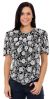 Fully Flowered Hand Beaded/Sequin Blouse in Black/White