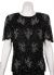 Beaded Formal Blouse in Black/Silver