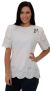 Scatter Floral Design Hand Beaded Blouse in Ivory