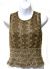 Sleeveless Sequined Blouse in Green color