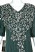 V-neck Floral Print Full Length Formal Dress in closeup