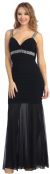 Main image of Pleated Bodice Sheer Skirt Long Formal Evening Prom Dress