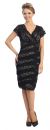 Main image of V-Neck Short Sleeves Short Formal Party Dress in Lace