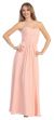 Main image of Strapless Ruched Bodice Long Formal Bridesmaid Dress