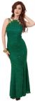 Main image of Multi Strapped Beaded Formal Gown with Flared Skirt