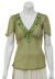 Main image of V-neck Short Sheer blouse with Sleeves