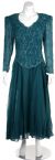 Main image of Full Sleeves Formal Evening Gown with Chiffon Skirt
