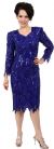 Main image of Full Sleeves Knee Length Sequined Formal Dress