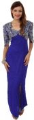 Main image of Sweetheart Neck Long Formal Beaded Gown with Keyhole Back
