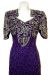 Half Sleeved Full Length Beaded Gown  in close up
