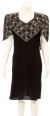 Main image of Tea Length Petal Sequined Cocktail Dress